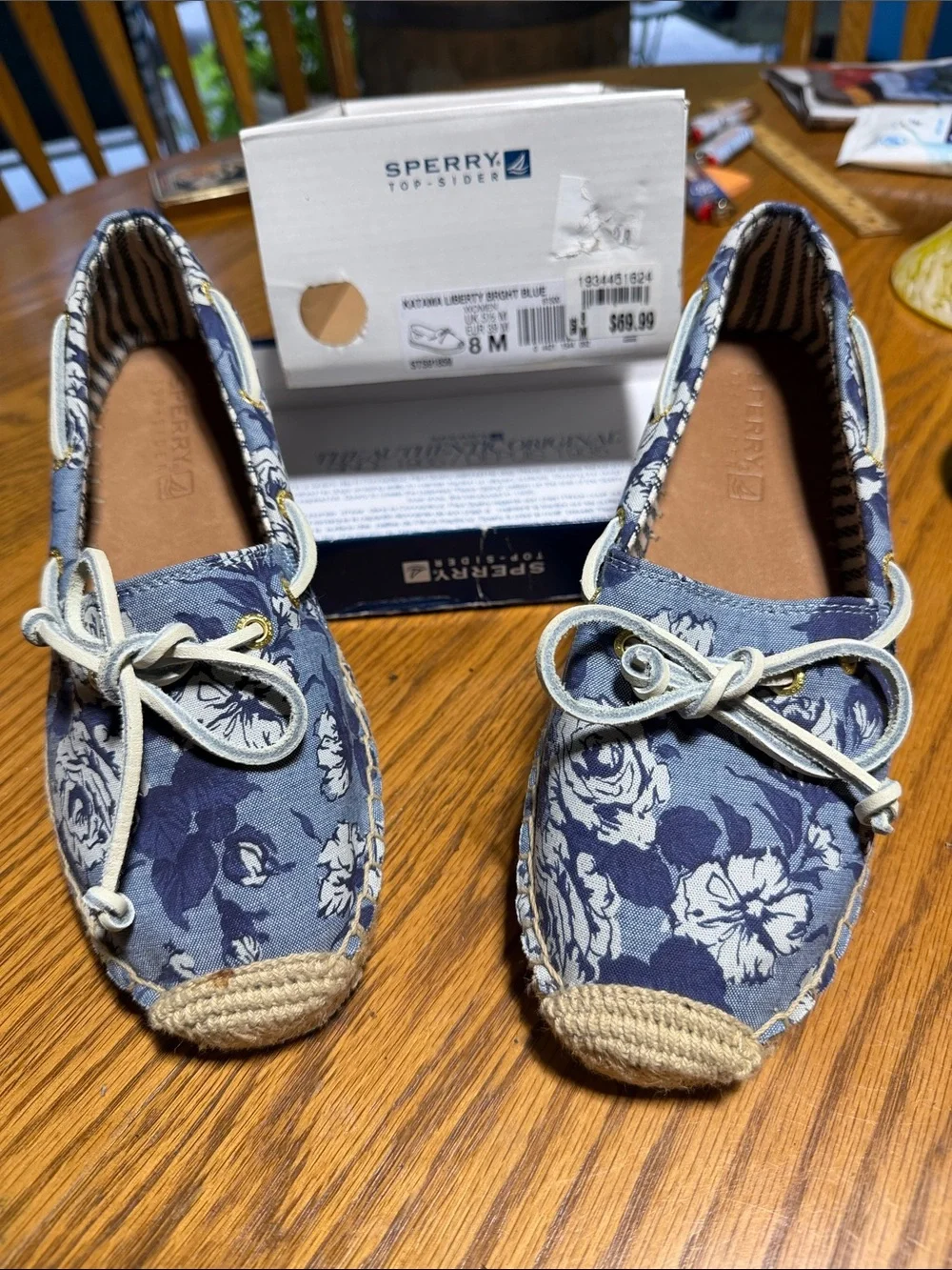 Sperry Navy and Light Blue Katama Liberty Women’s Shoes size 8M